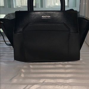 KENNETH COLE BLACK REACTION PURSE HANDBAG Leather